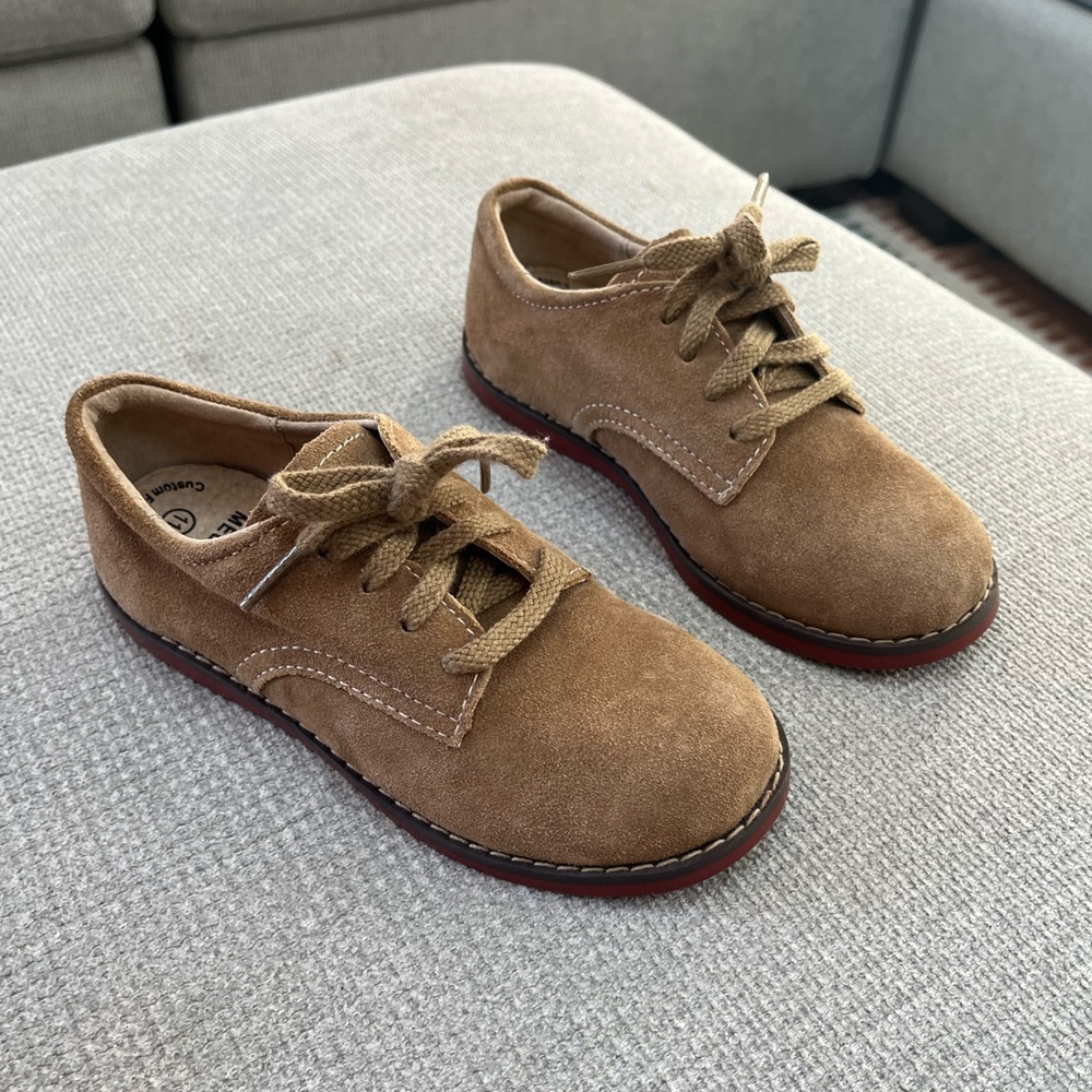 FootMates Bucky Tan Suede Toddler Boys Oxford Loafers Size 11 new